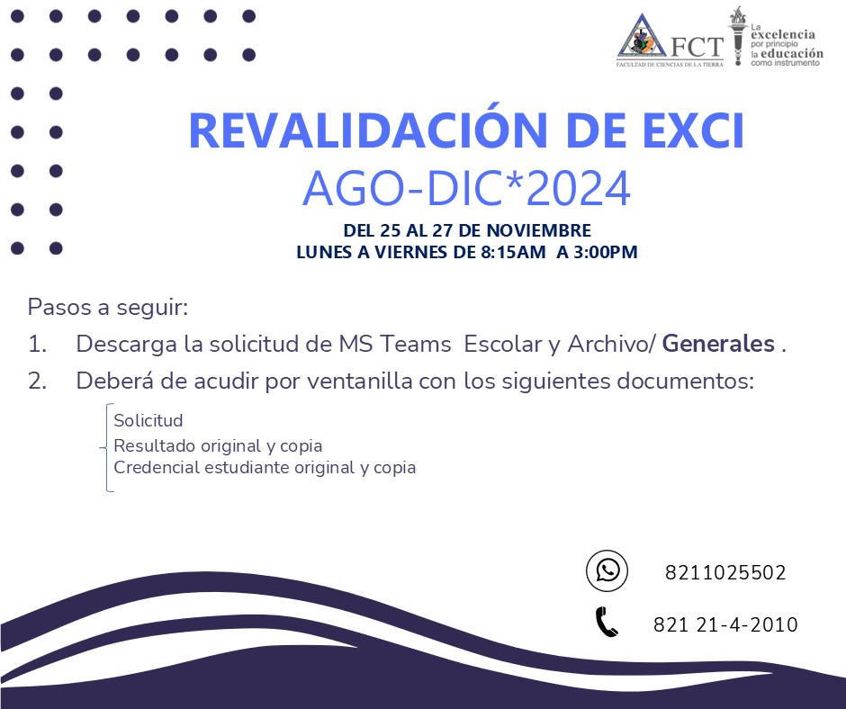 Revalidación de EXCI